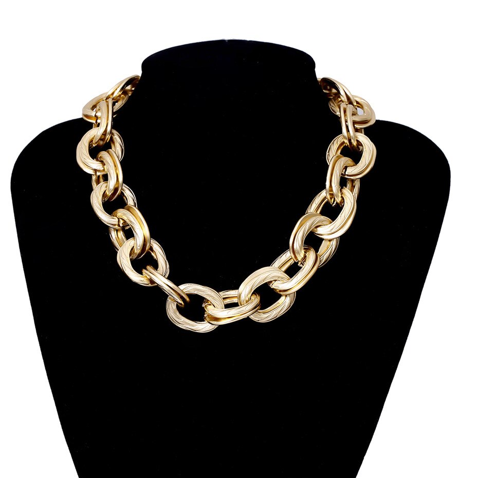 Chunky Curb Chain Choker Necklace