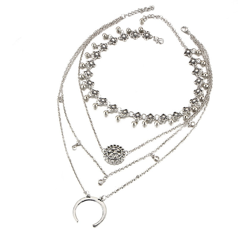 Layered Tassel Statement Necklace