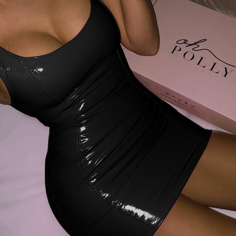 Sexy Leather  Dresses