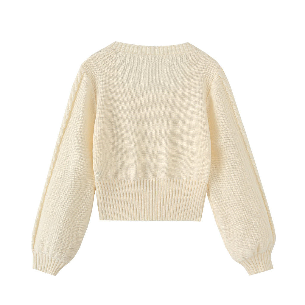 Square-Neck Long-Sleeve Sweater