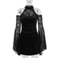 Lace Spliced Bodycon Mini Dress