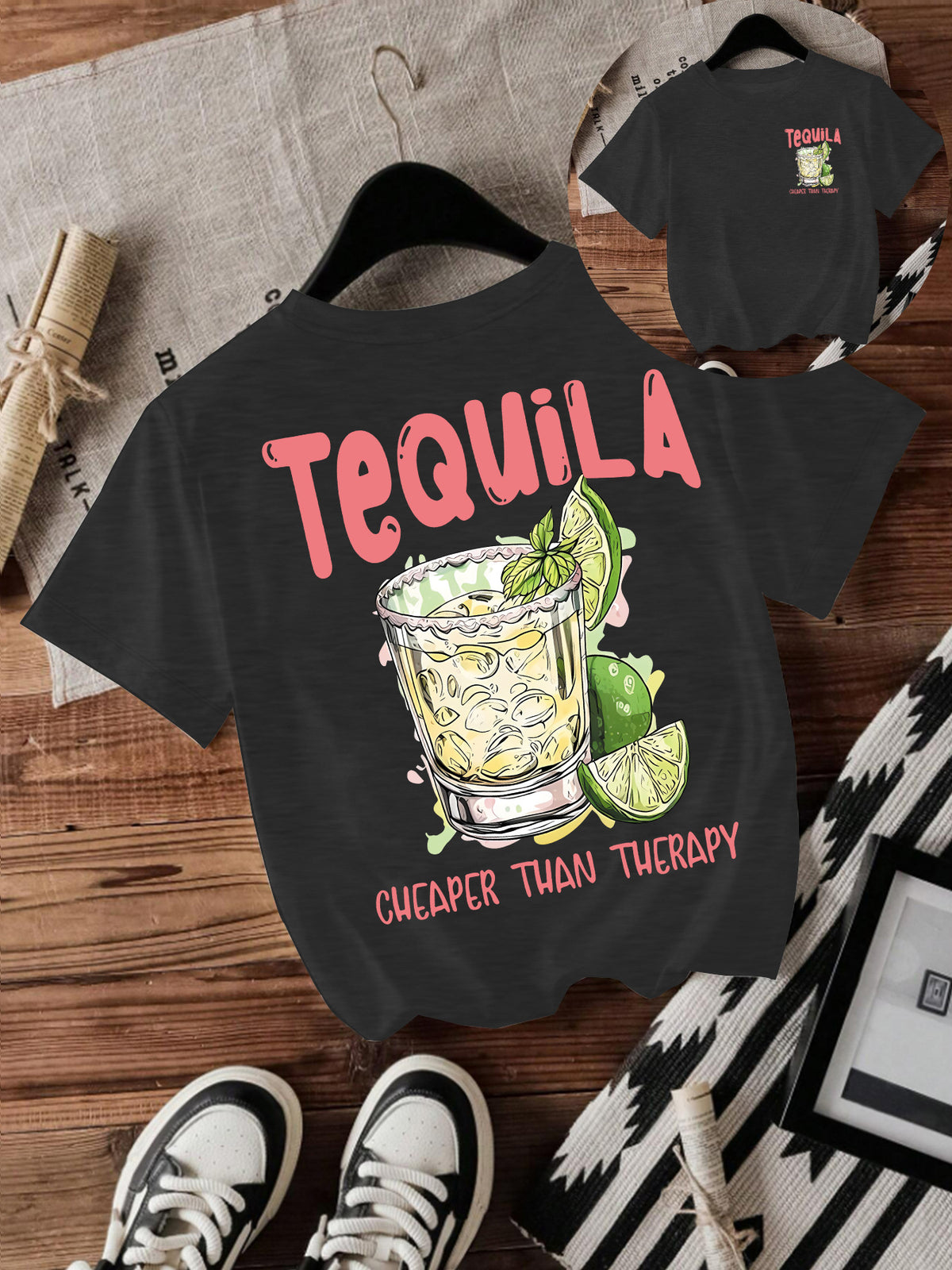 Tequila Graphic Short-Sleeve Top