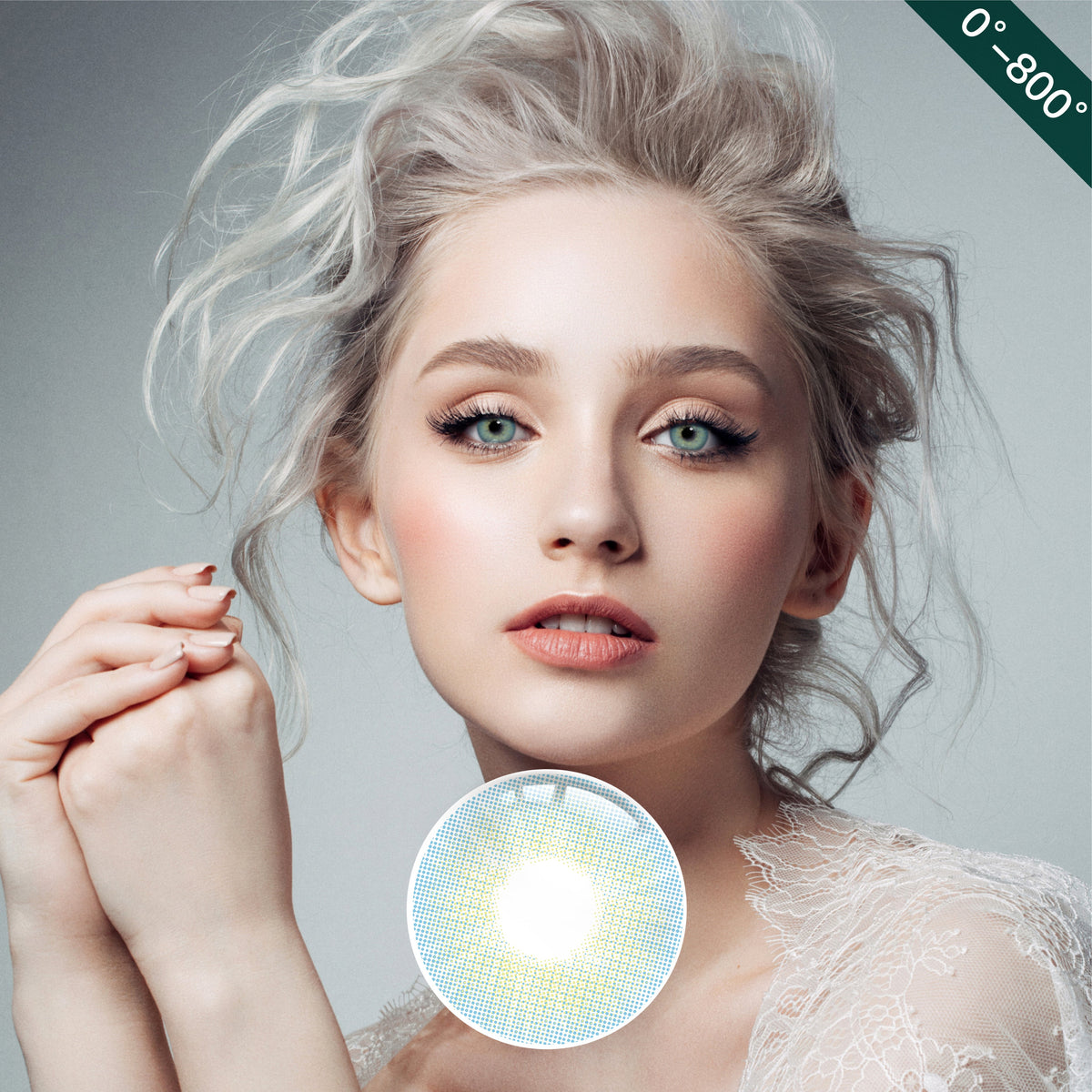 1Pair FDA Certificate Eyes Beautiful Pupil Colorful Girl Cosplay Contact Lenses  PHALAENOPSIS BLUE
