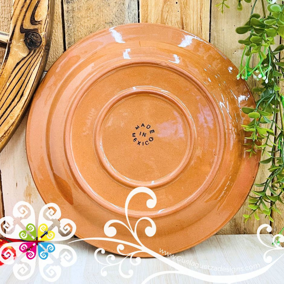 Natural with White Espiga Serving Tray - Clay Plate