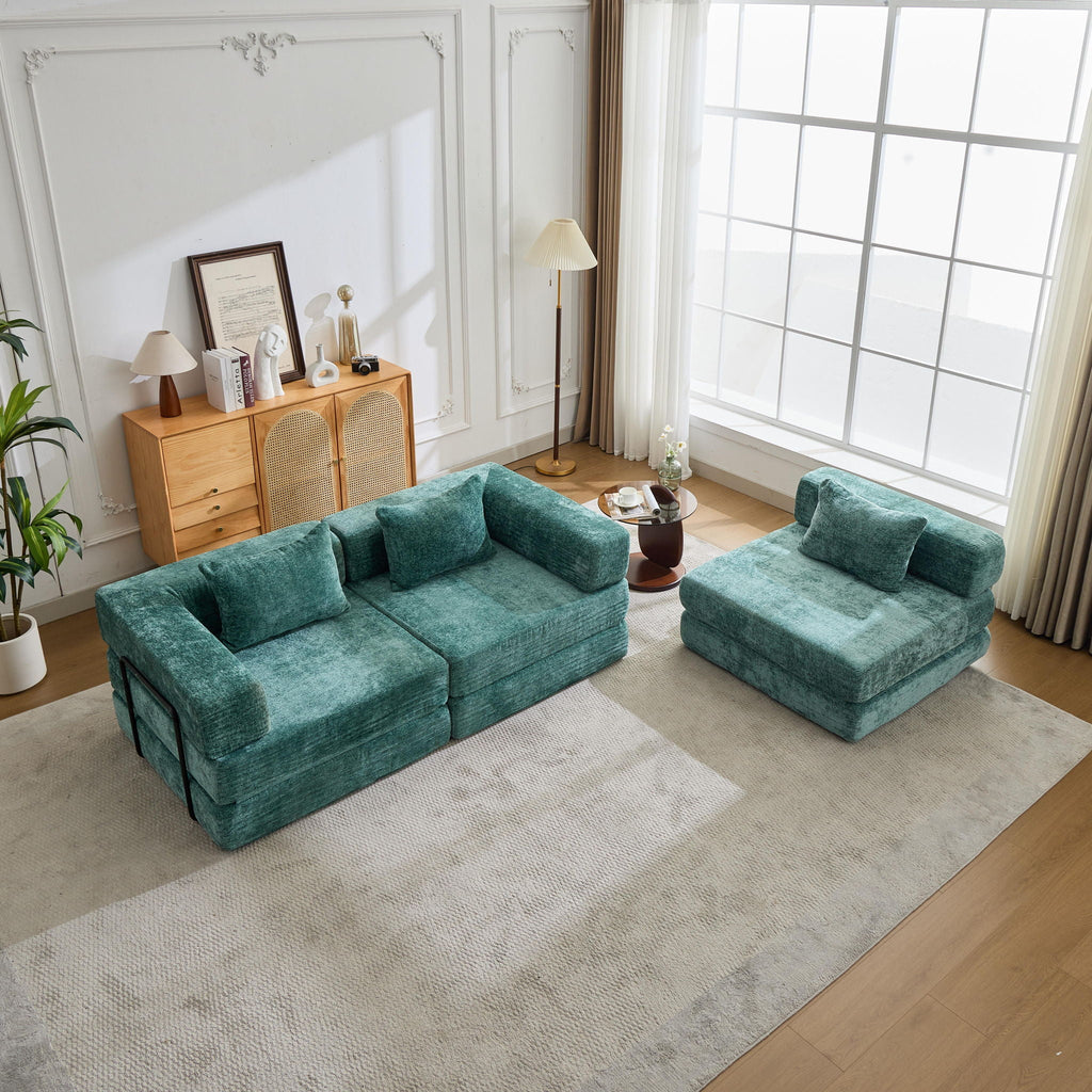 Convertible Floor Sofa Bed with Modular Design - Multiple Colors