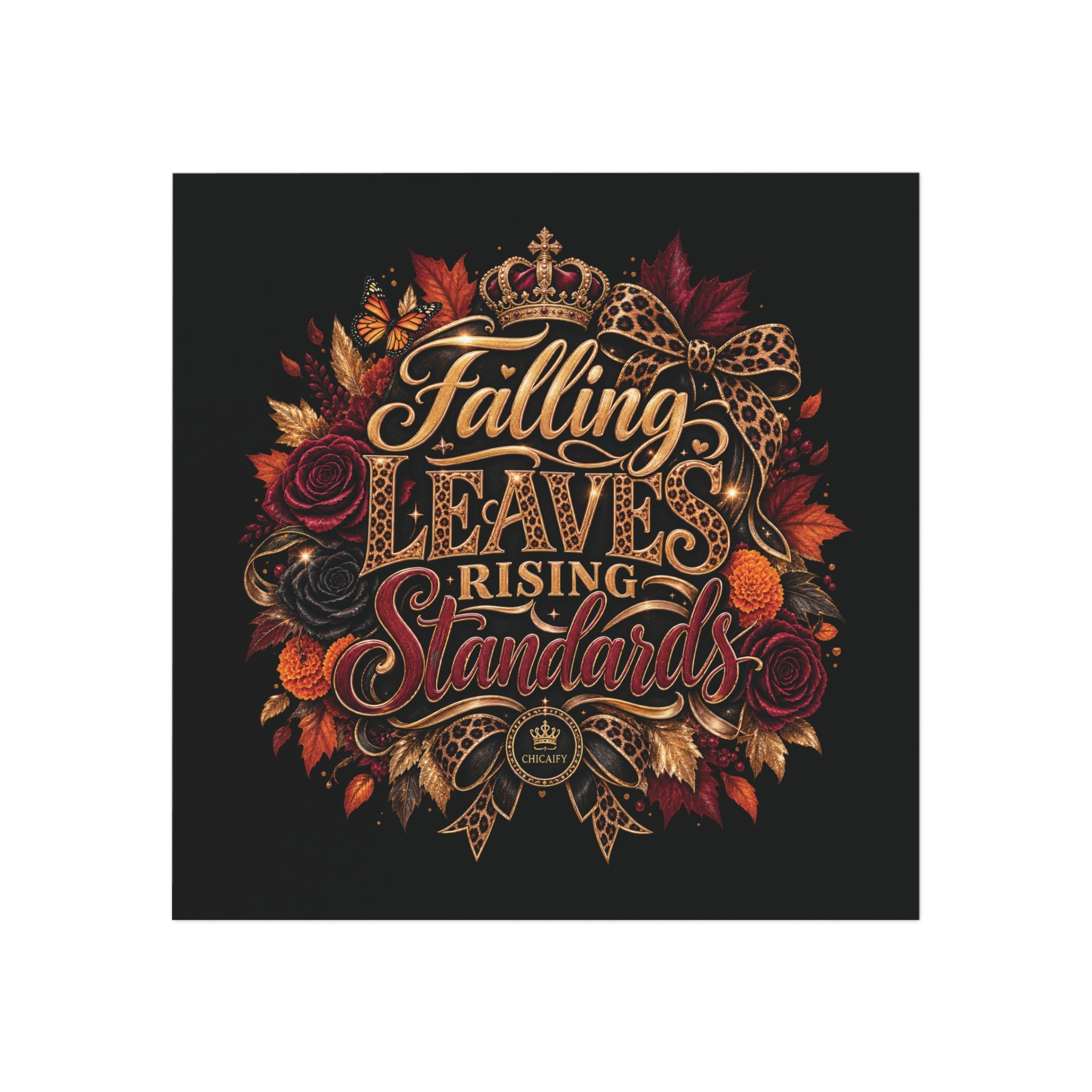 Falling Leaves, Rising Standards | Square Magnet