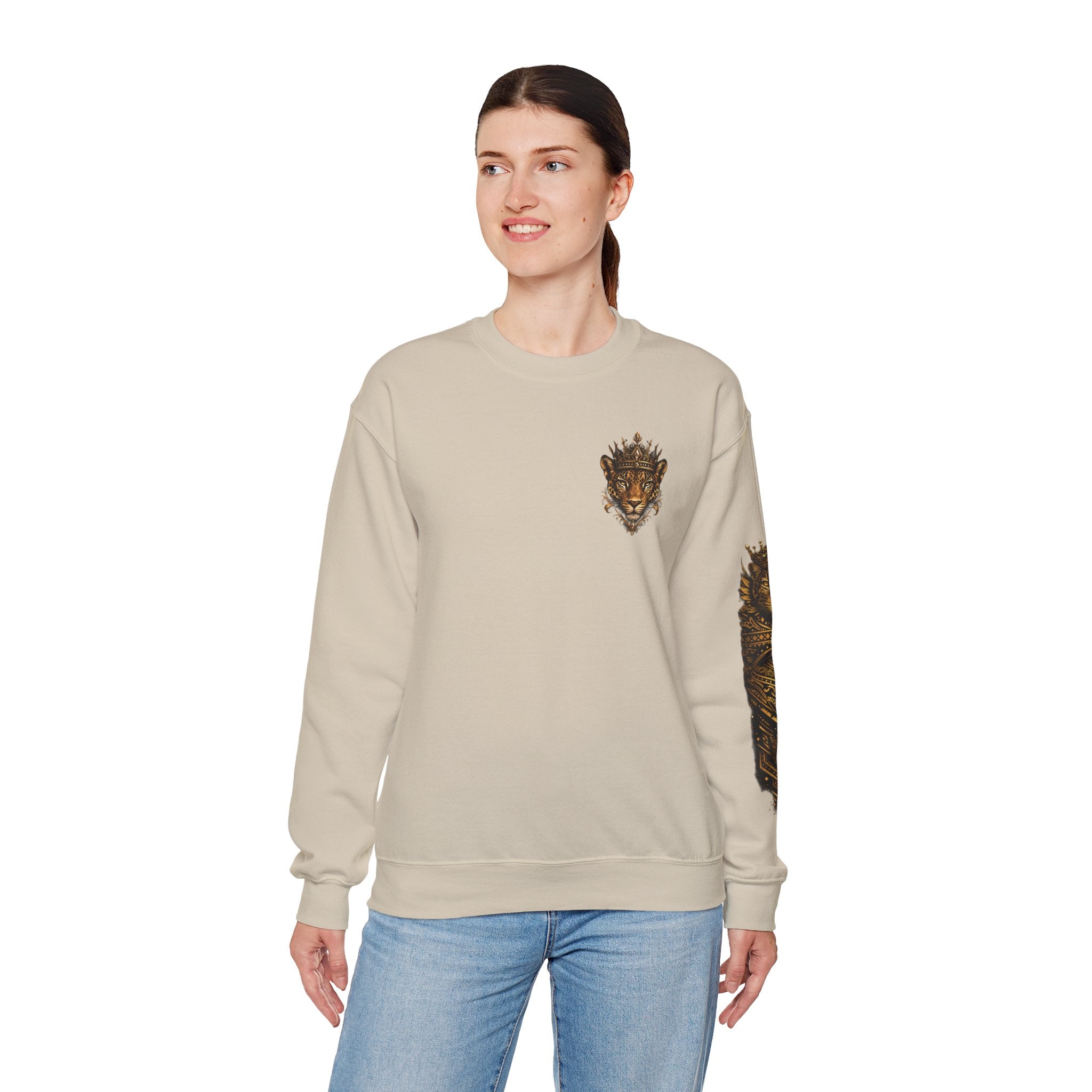 Reina Salvaje – Jaguar Queen Crewneck Sweatshirt – "Reina Salvaje" Graphic
