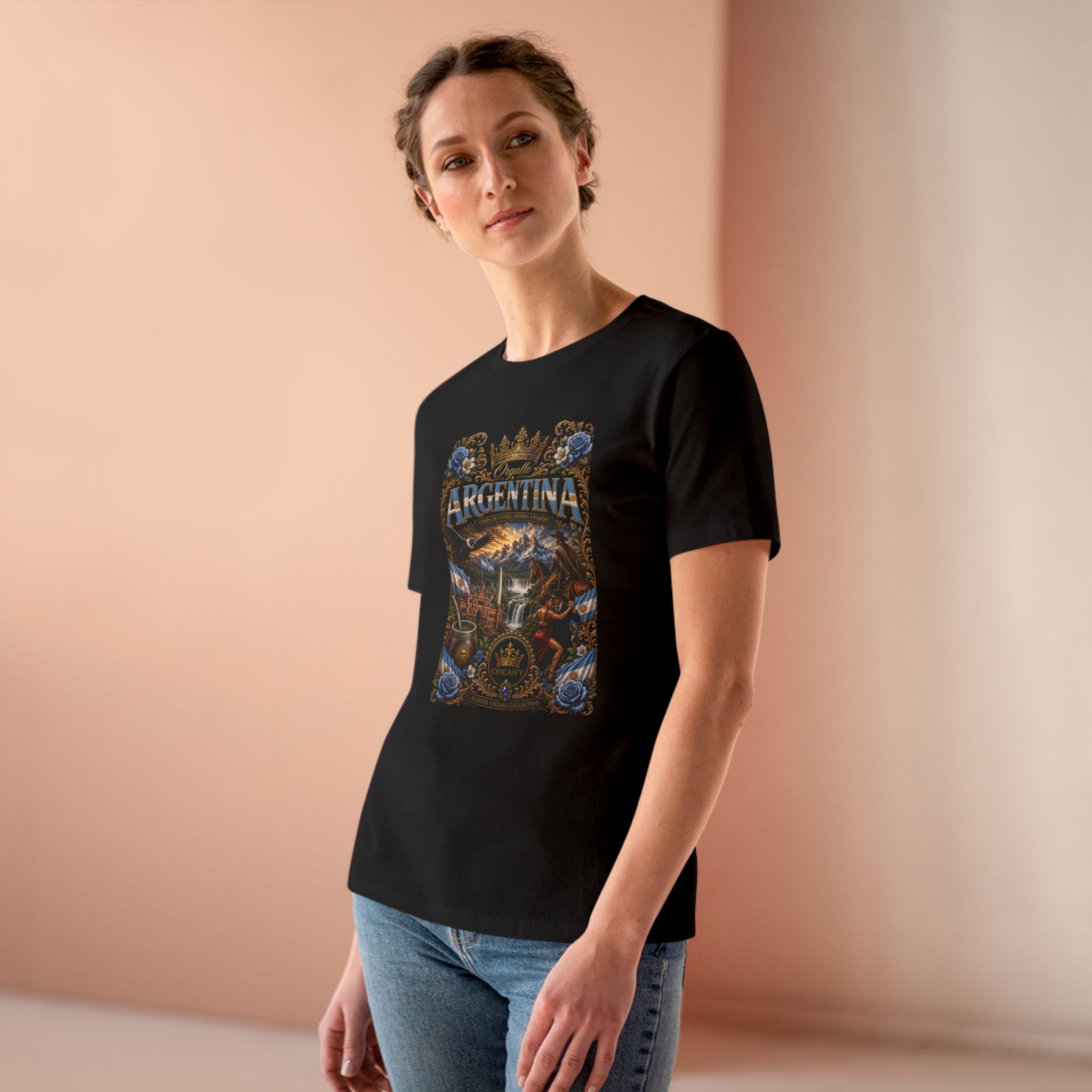 Women's Cotton Tee | Raíces Unidas — Orgullo Argentina