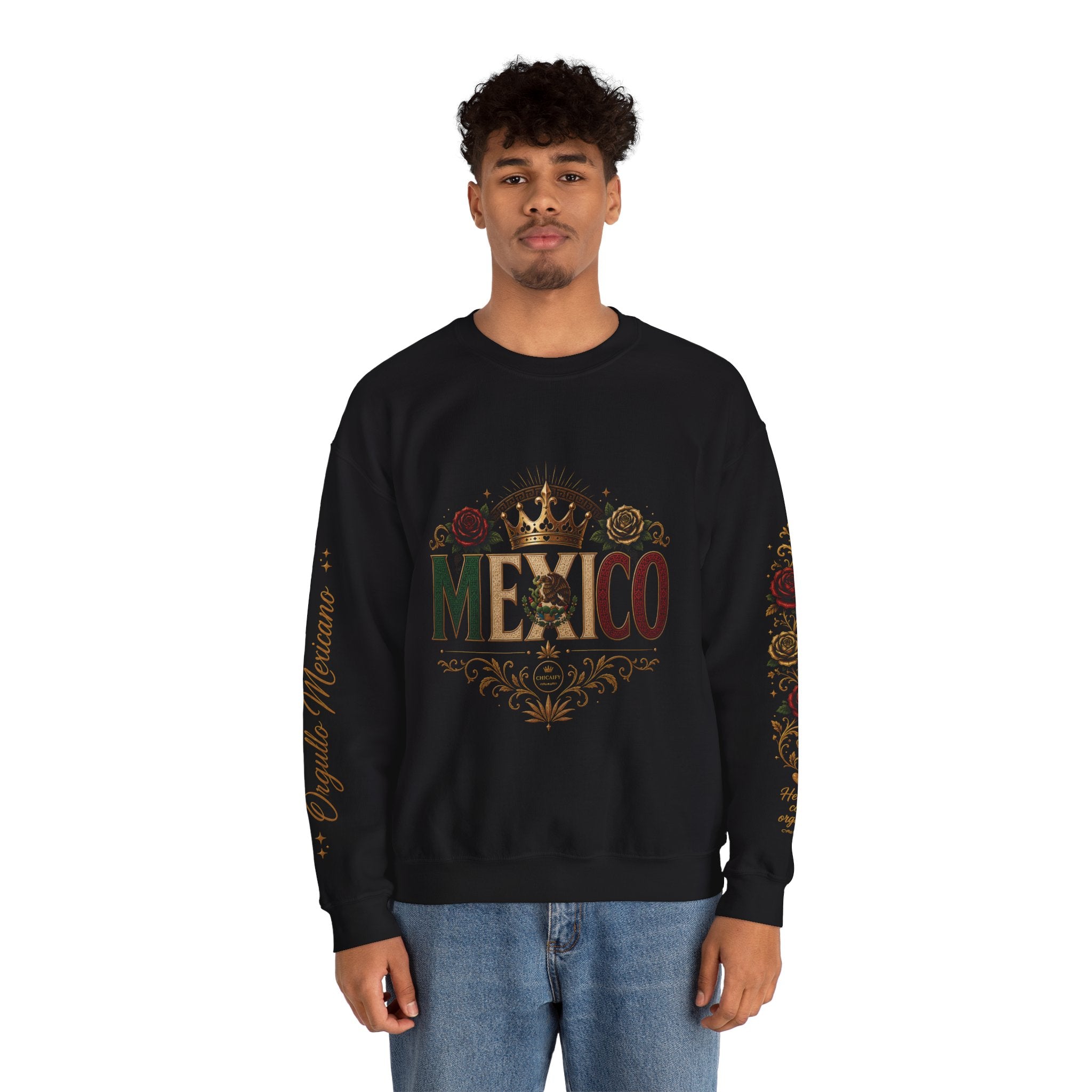 Orgullo Mexicano Crewneck Sweatshirt - Viva México Graphic Pullover