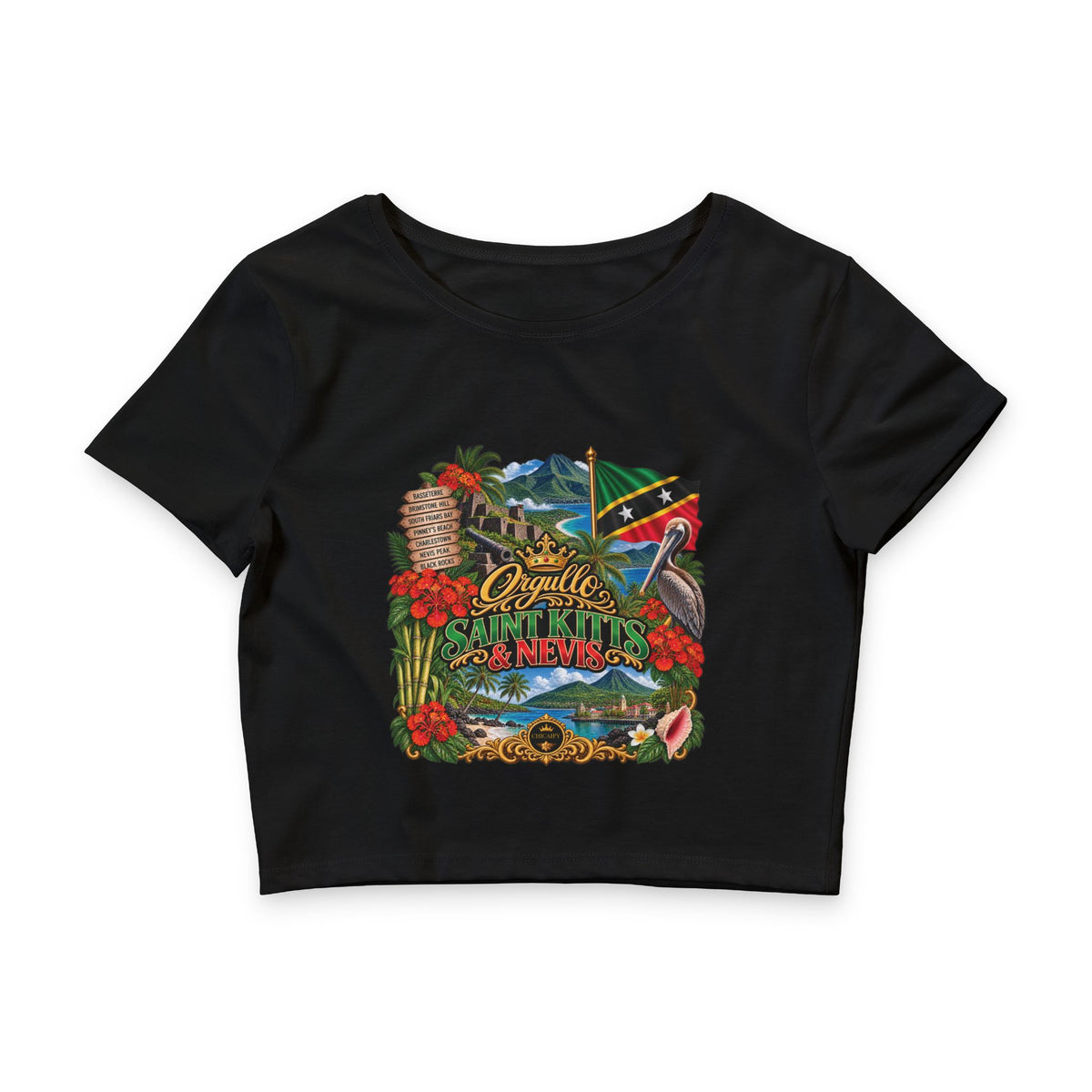 Orgullo Saint Kitts & Nevis — Raíces Unidas Collection Crop Tee