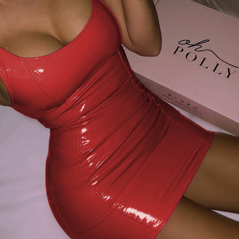 Sexy Leather  Dresses