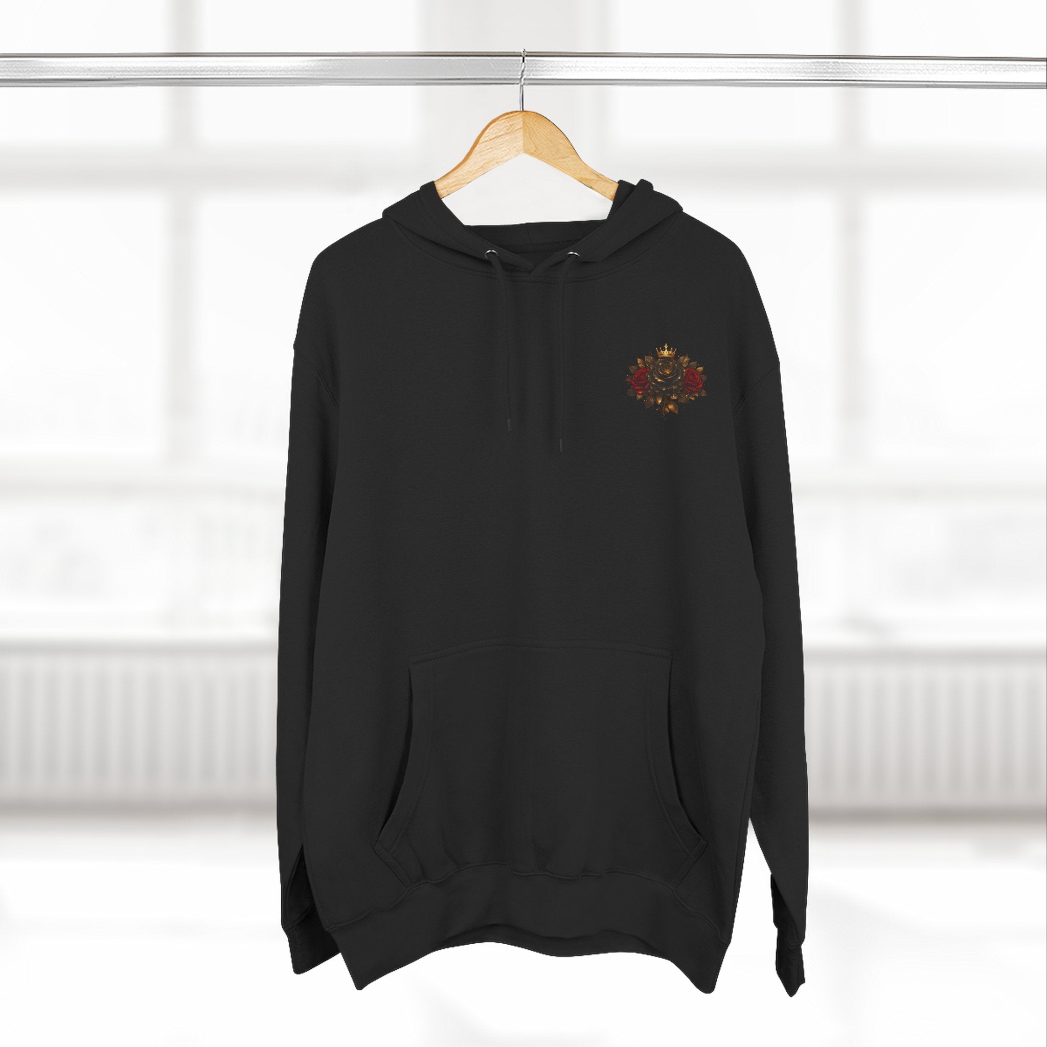 "Soft Heart. Sharp Mind." Rose Crest Design Hoodie