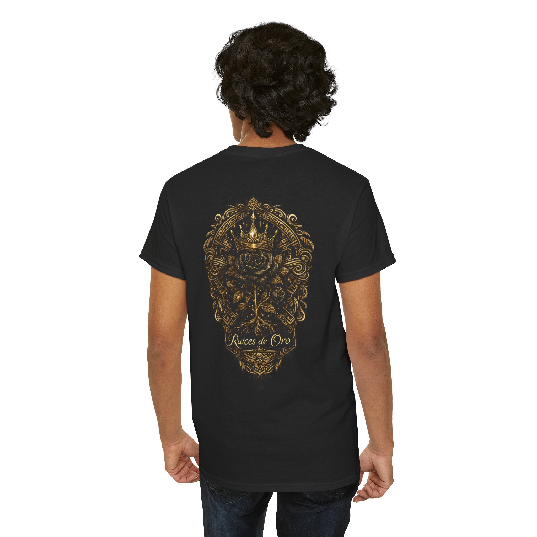 Raices de Oro T-Shirt —Crown Emblem Graphic Tee