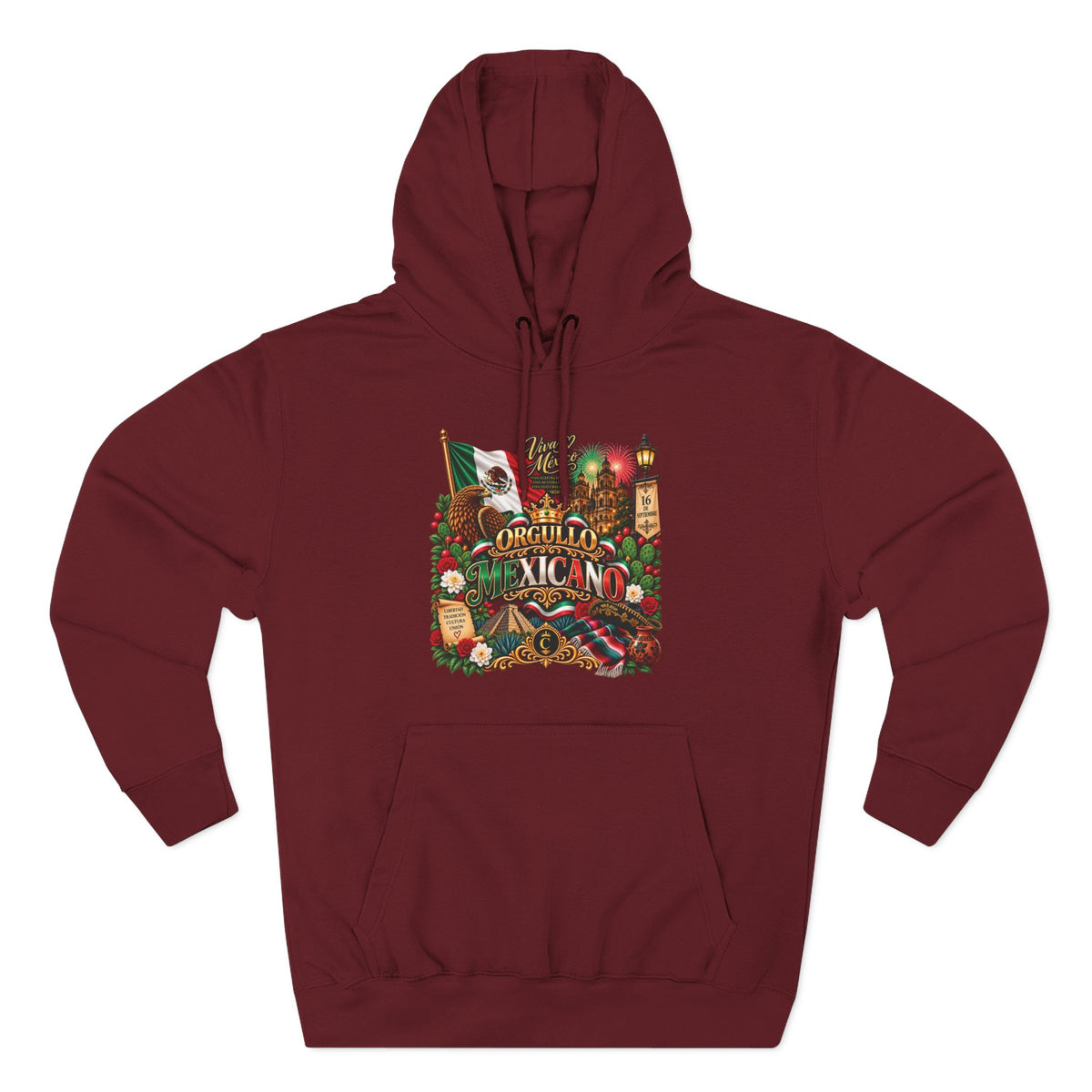 Orgullo Mexicano — Mexican Independence Day Edition | Three-Panel Fleece Hoodie