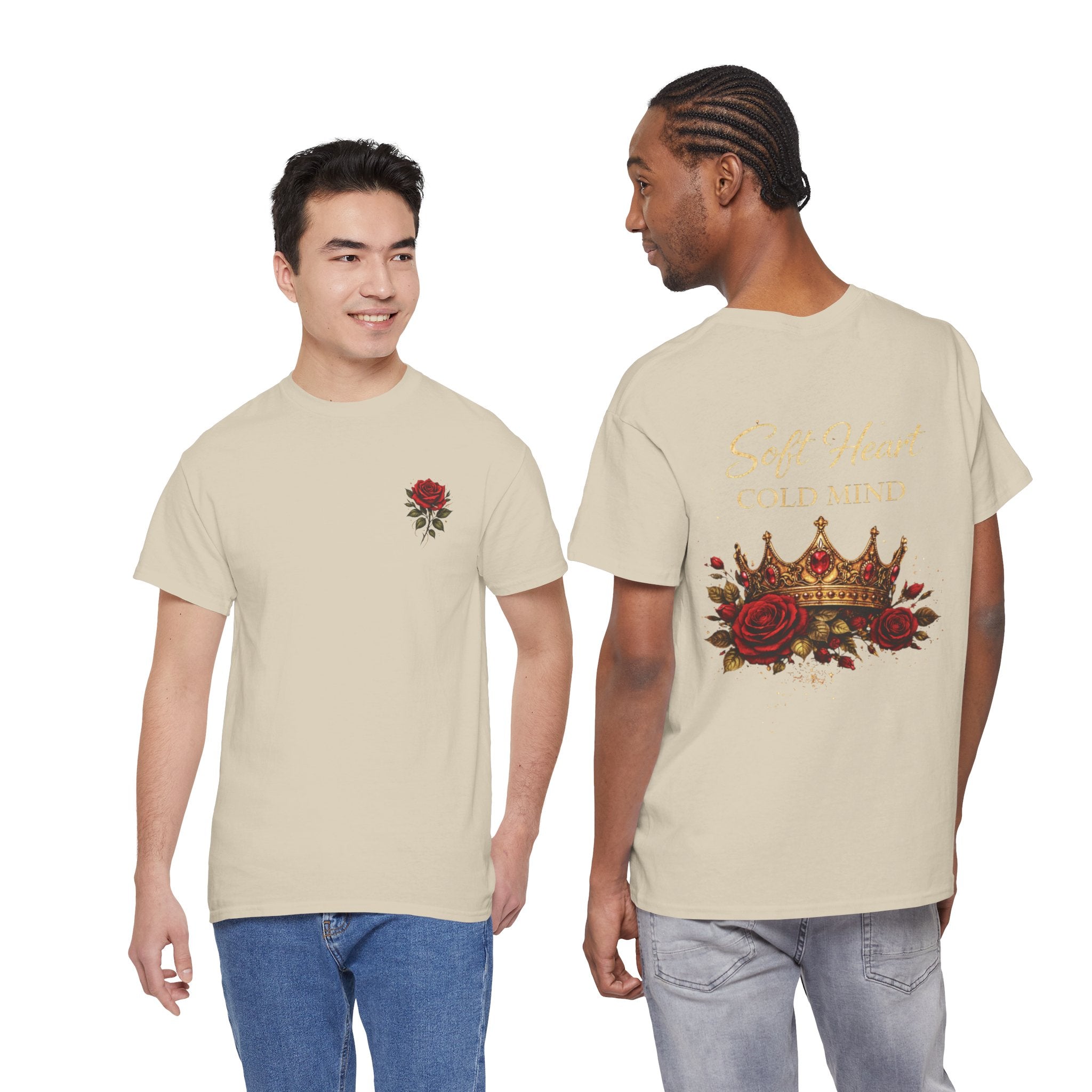 Rose Crown Tee — "Soft Heart Cold Mind" Graphic T-Shirt