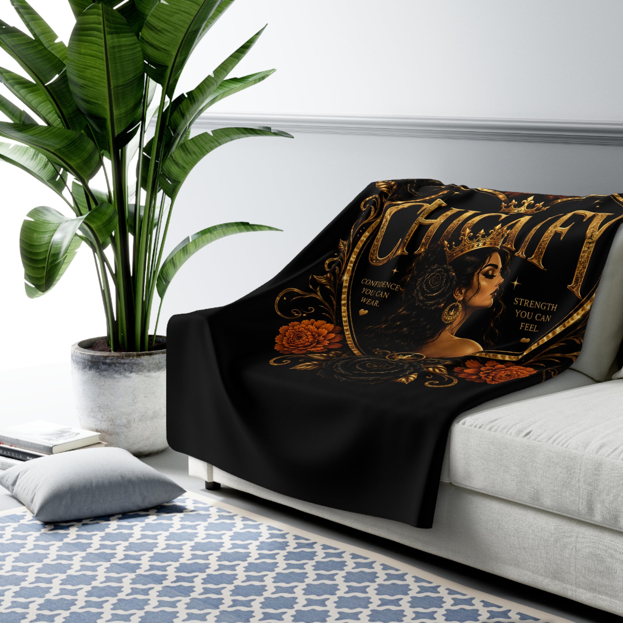 Chicaify® Be Bold. Take Up Space. Statement | Sherpa Fleece Blanket
