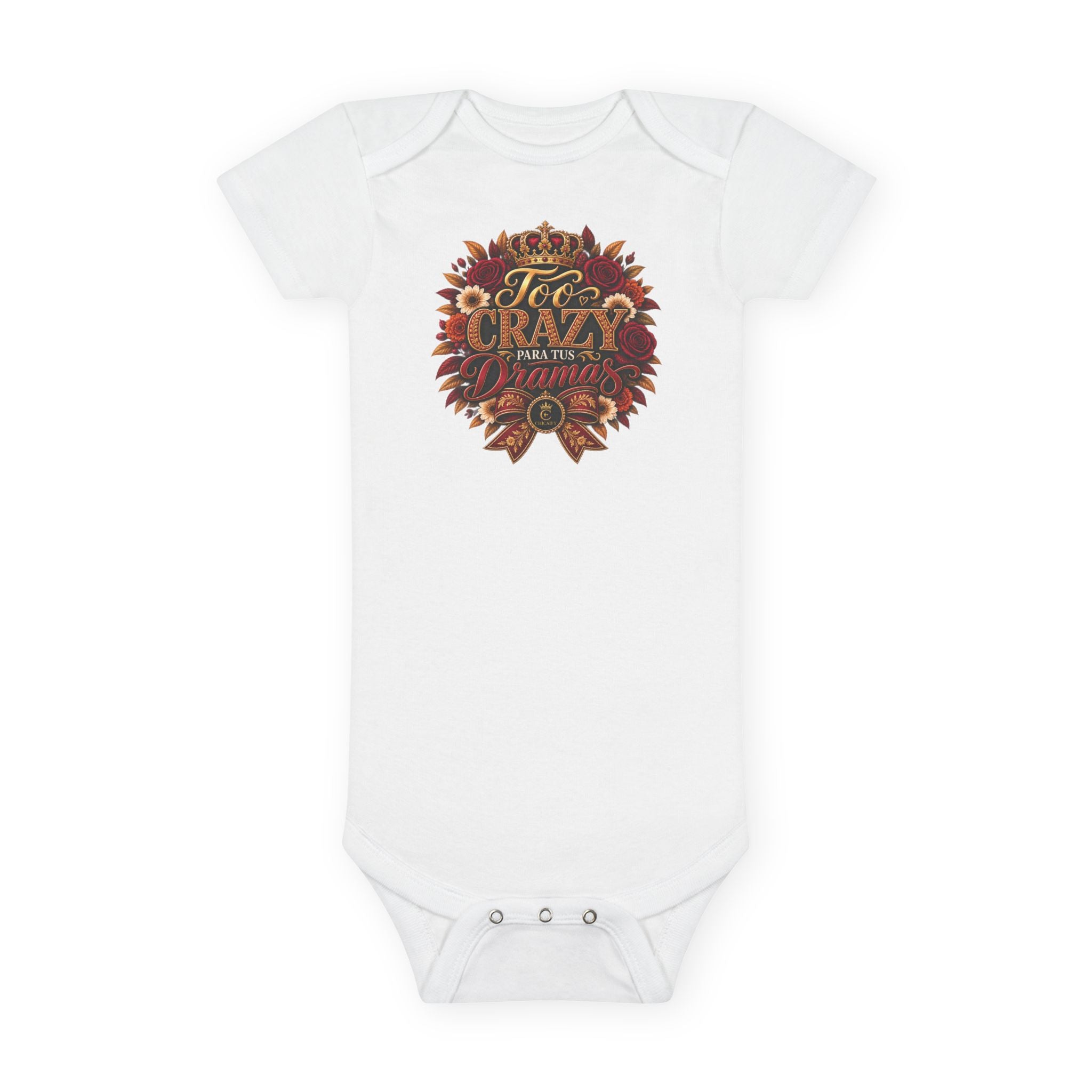 Too Crazy Para Tus Dramas – Charro-Inspired Edition | Baby Short Sleeve Onesie®
