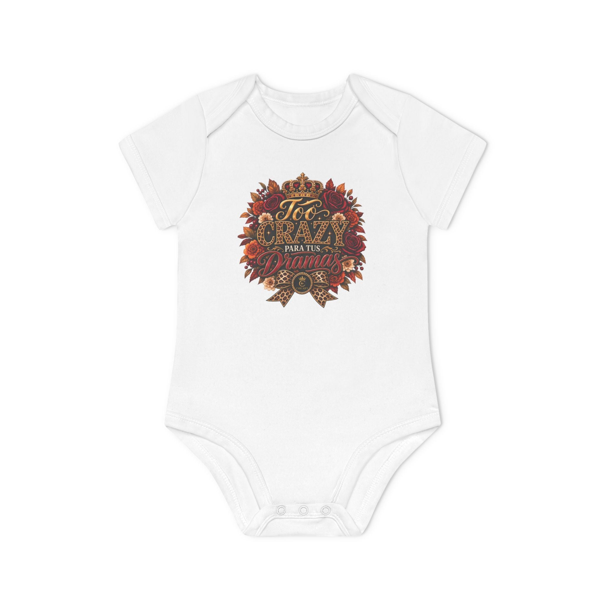 Too Crazy Para Tus Dramas – Jaguar Edition | Baby Organic Short Sleeve Bodysuit