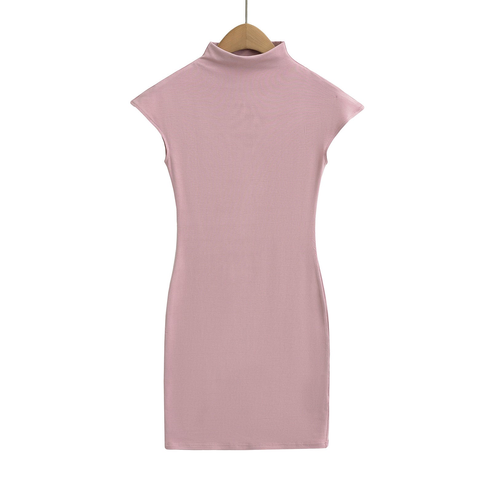 Elastic Fitted Short Sleeve Bodycon Mini Dress