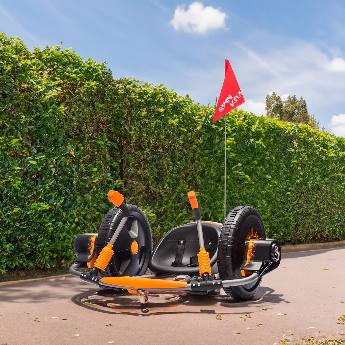 12V Kids' Electric Spin Ride-On Toy | Orange