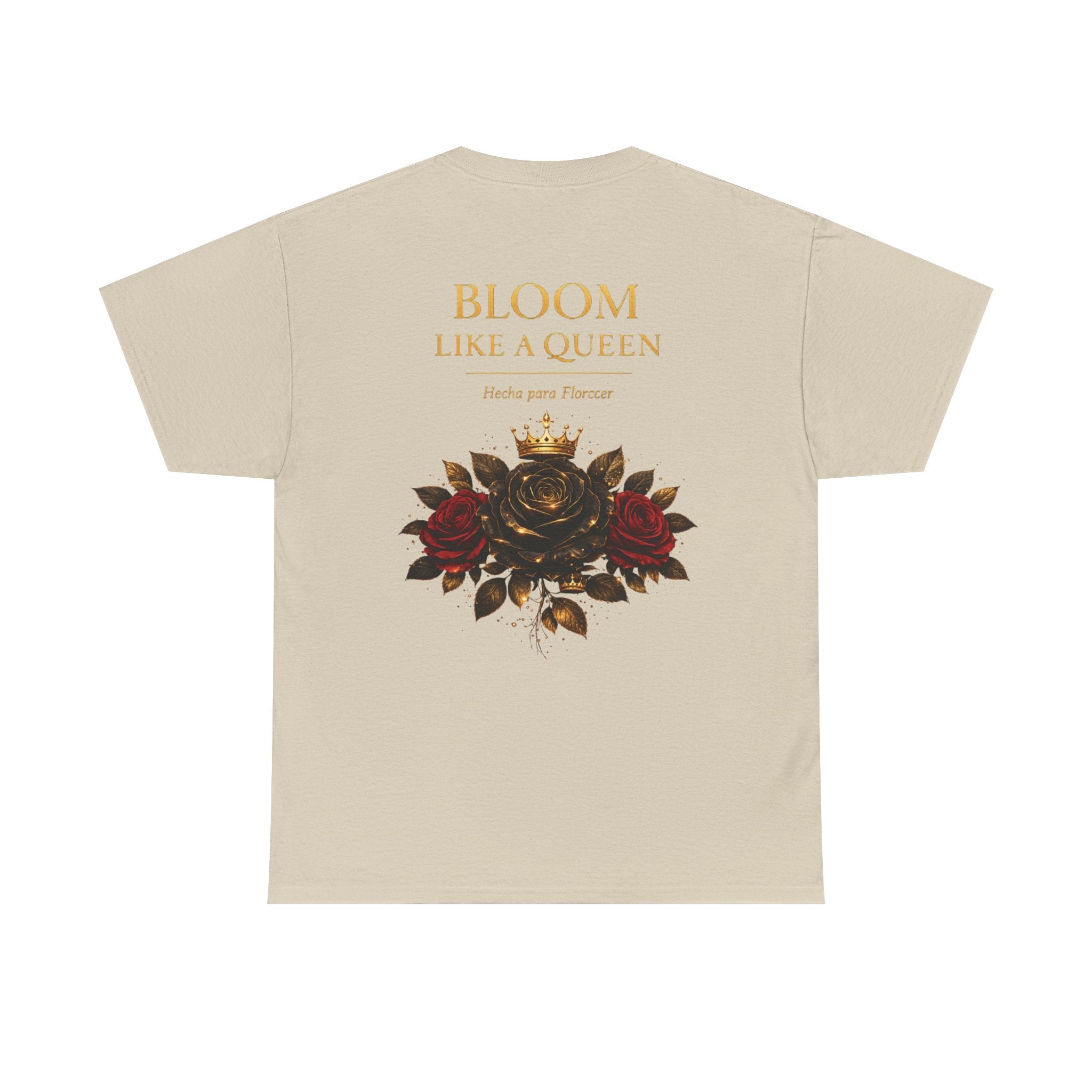 Bloom Like a Queen Tee — Floral Crown Rose Graphic Shirt