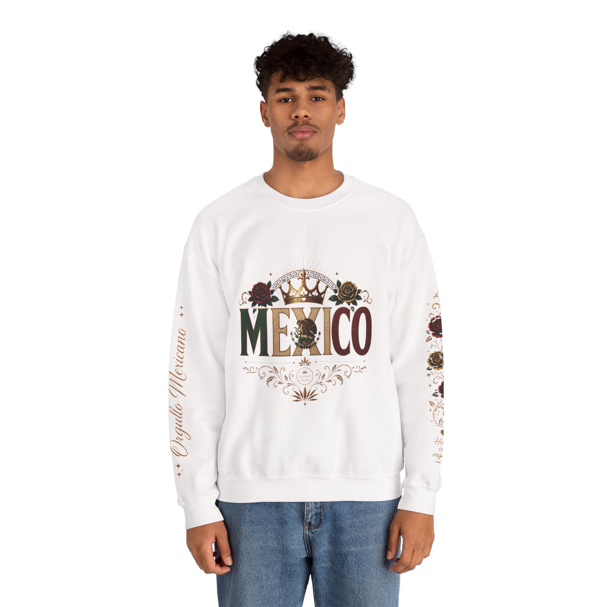 Orgullo Mexicano Crewneck Sweatshirt - Viva México Graphic Pullover