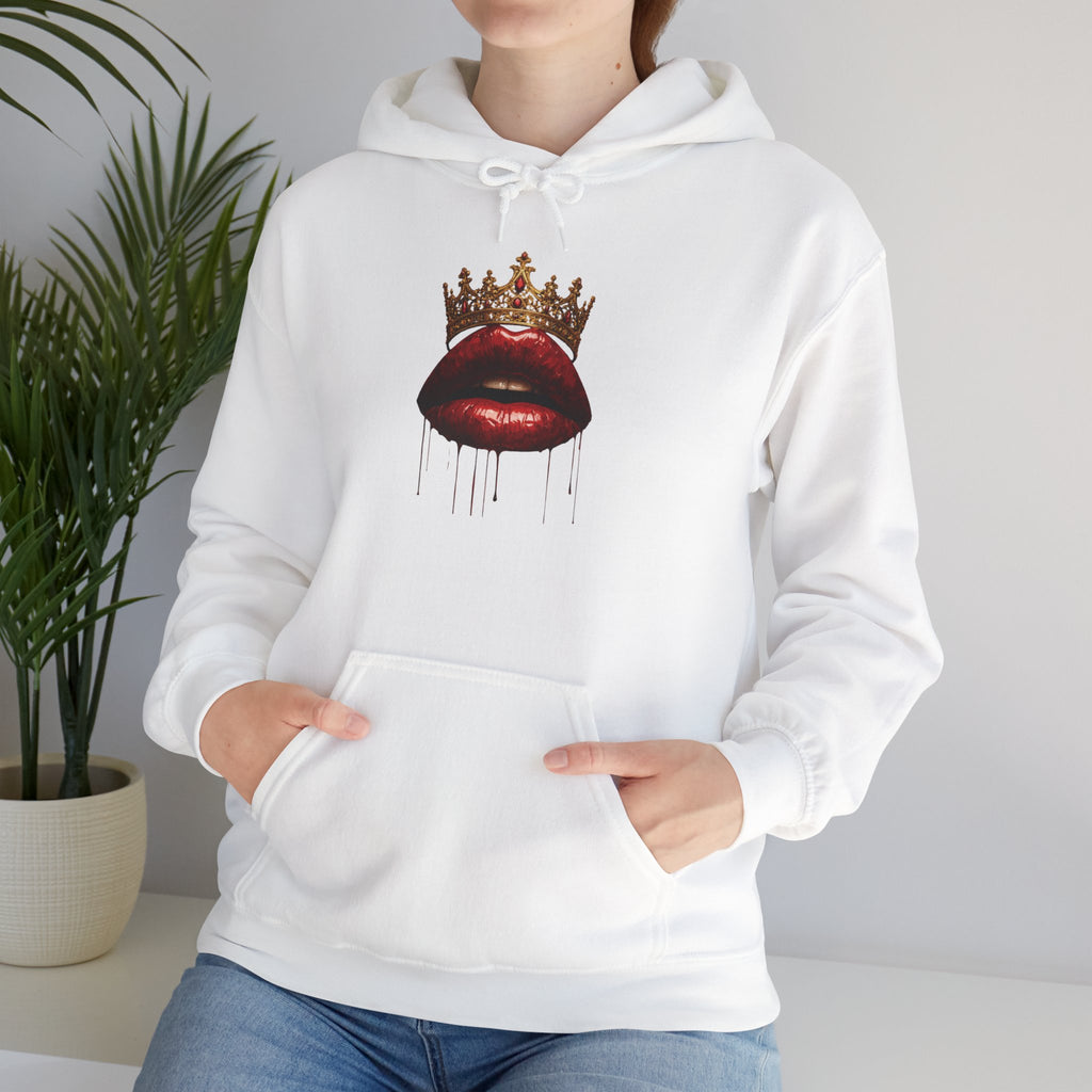Crowned Lips Graphic Hooded Sweatshirt