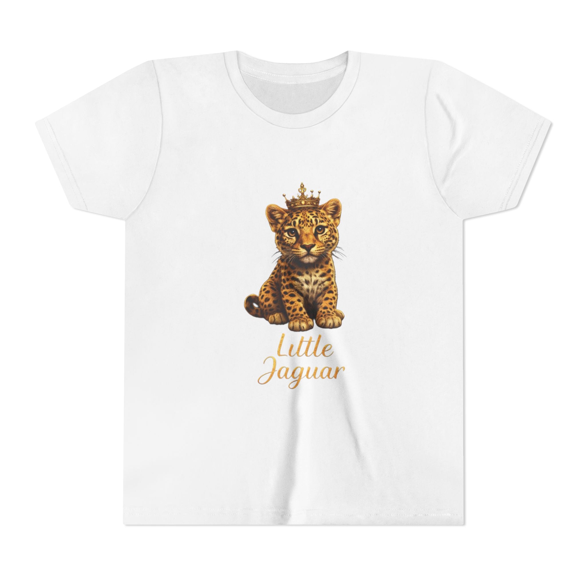 Little Jaguar Kids T‑Shirt — Cute Crowned Baby Jaguar Graphic Tee for Toddlers & Children