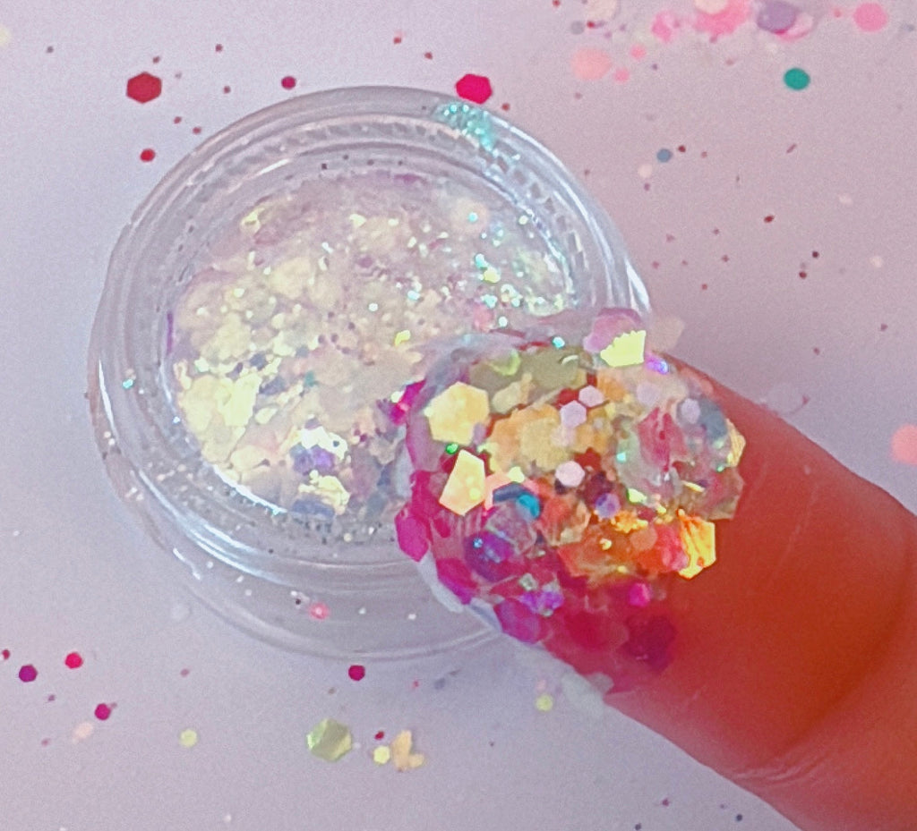 Unicorn Rave Ice Blue — Chunky Iridescent Glitter
