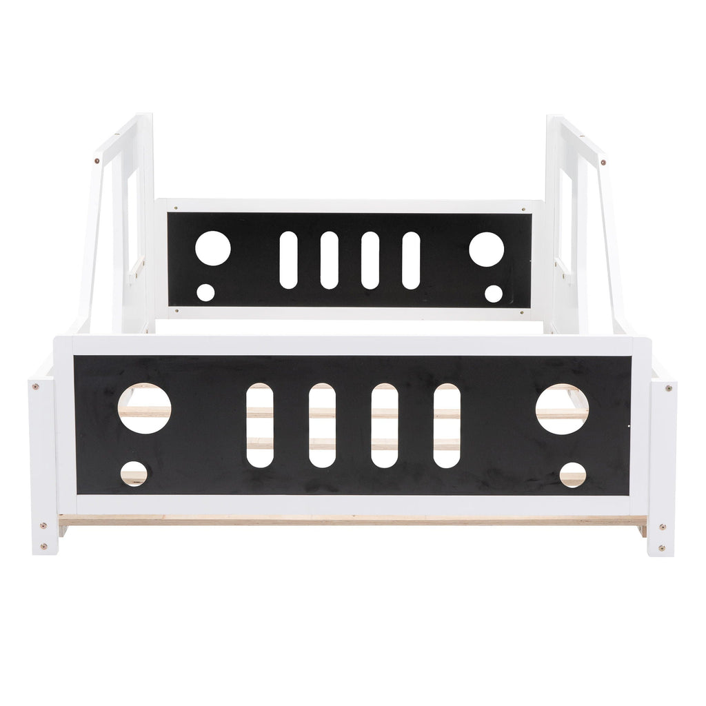 Classic Car Shaped Platform Bed with Wheels - Twin or Full Size