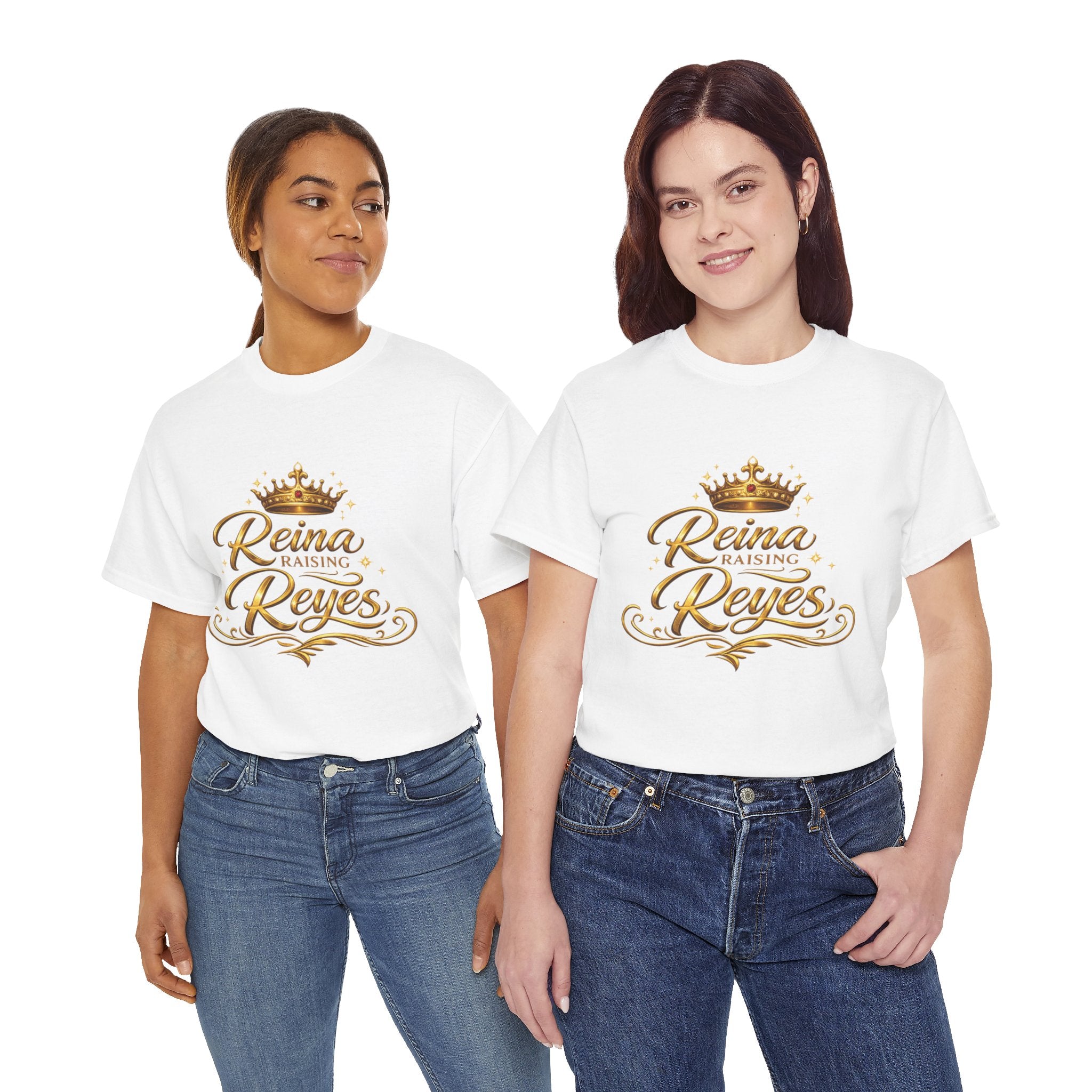 Reina Raising Reyes T-Shirt — Gold Crown Family Name Tee
