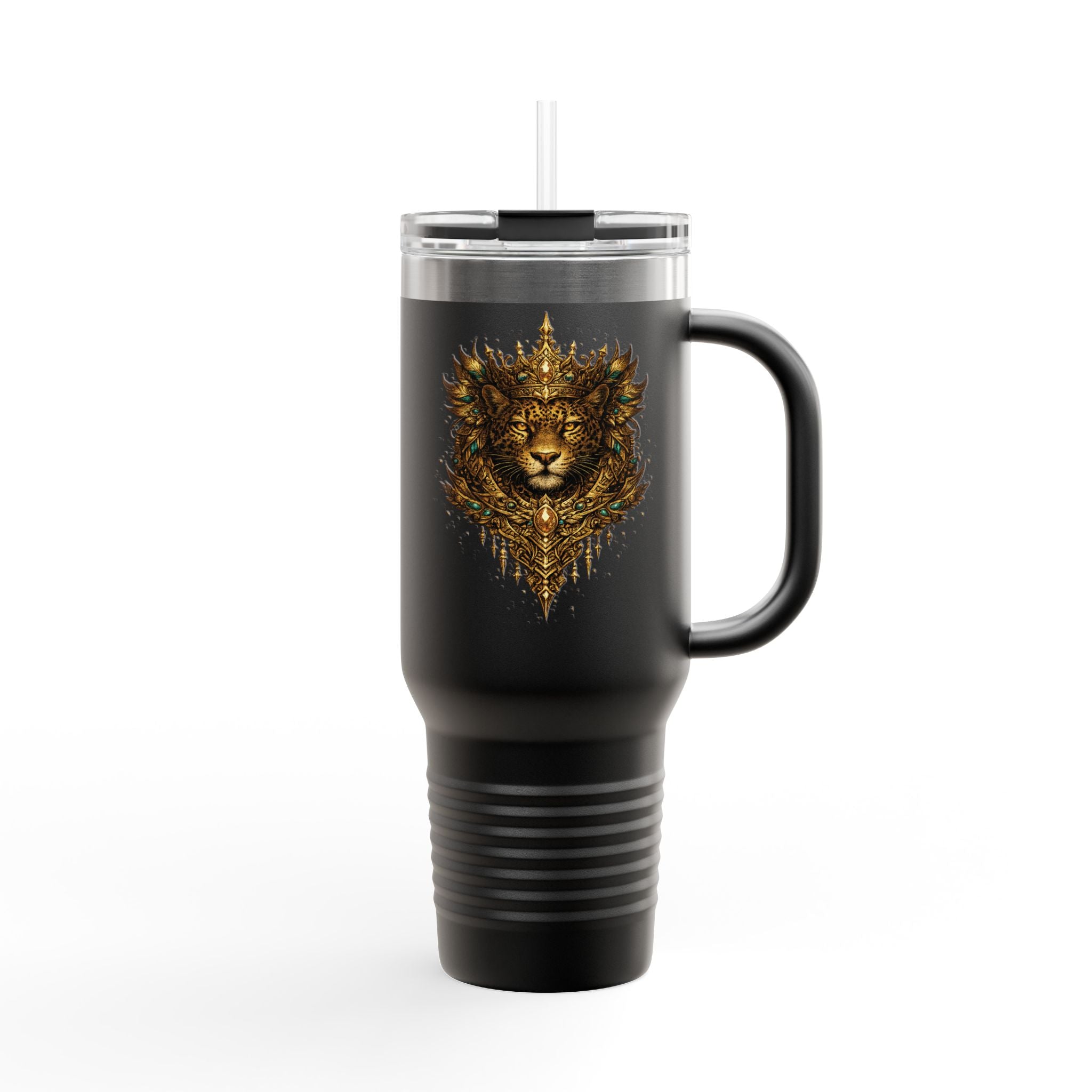 Golden Crowned Jaguar 40oz Insulated Travel Mug