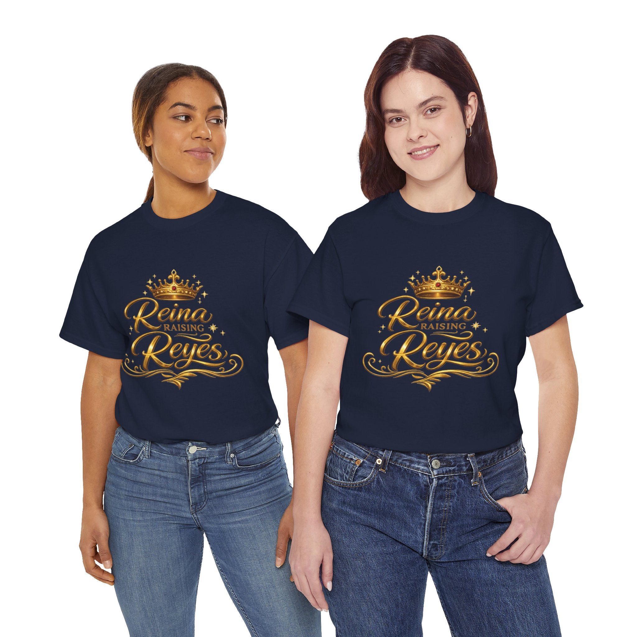 Reina Raising Reyes T-Shirt — Gold Crown Family Name Tee