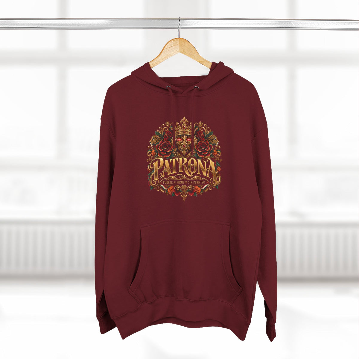 Patrona | Crowned in Power – Chicaify Collection | Three-Panel Fleece Hoodie