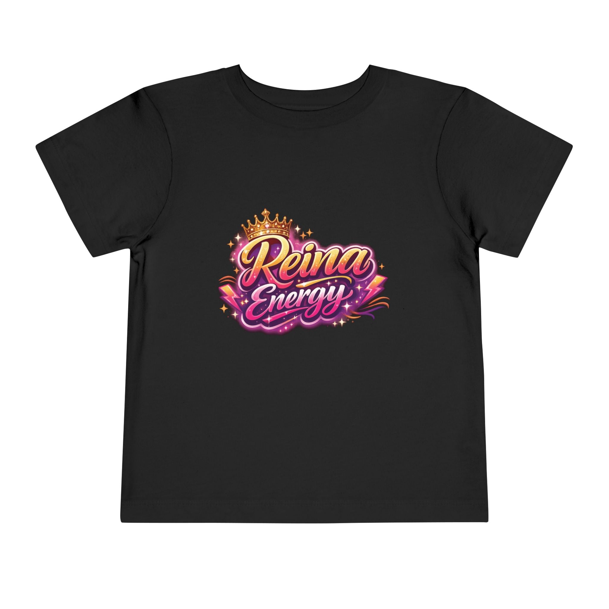 Reina Energy toddler tee | Crown script logo, pink purple gradient