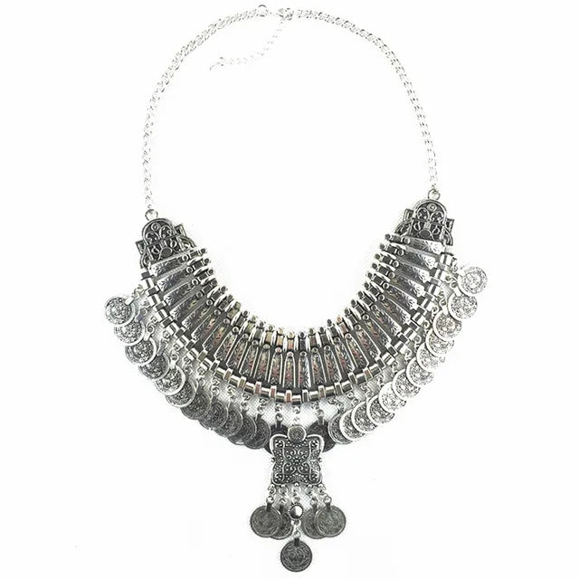 Vintage Coin Statement Choker Necklace