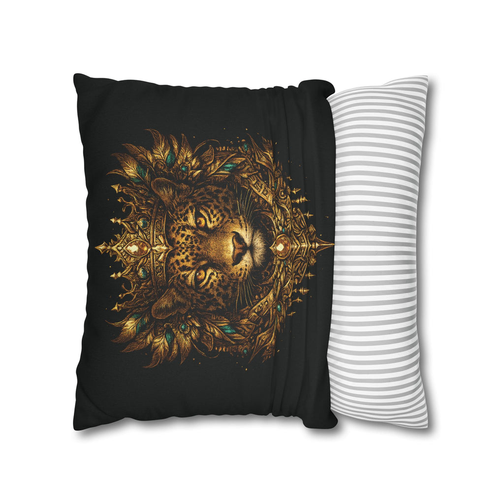Golden Crowned Jaguar Decorative Pillow case
