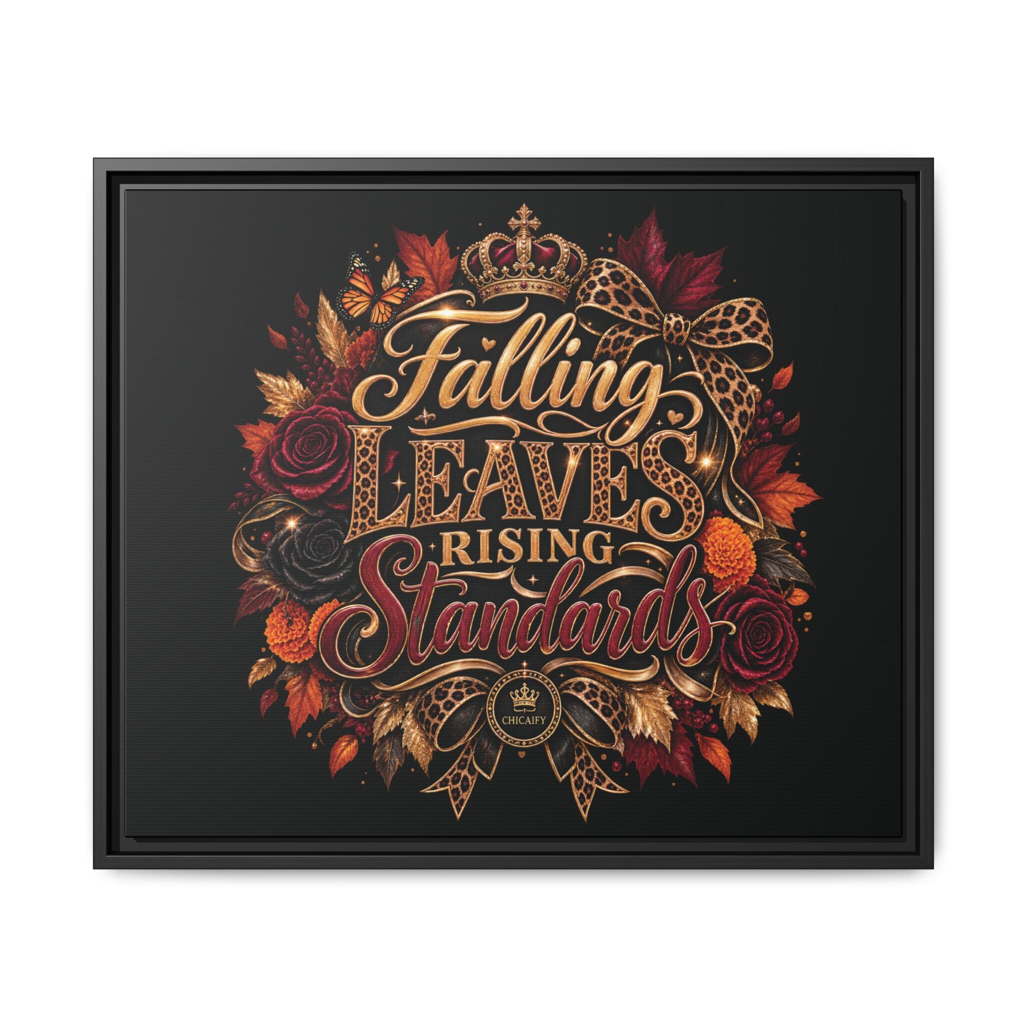 Falling Leaves, Rising Standards | Matte Canvas, Framed (Multi-color)