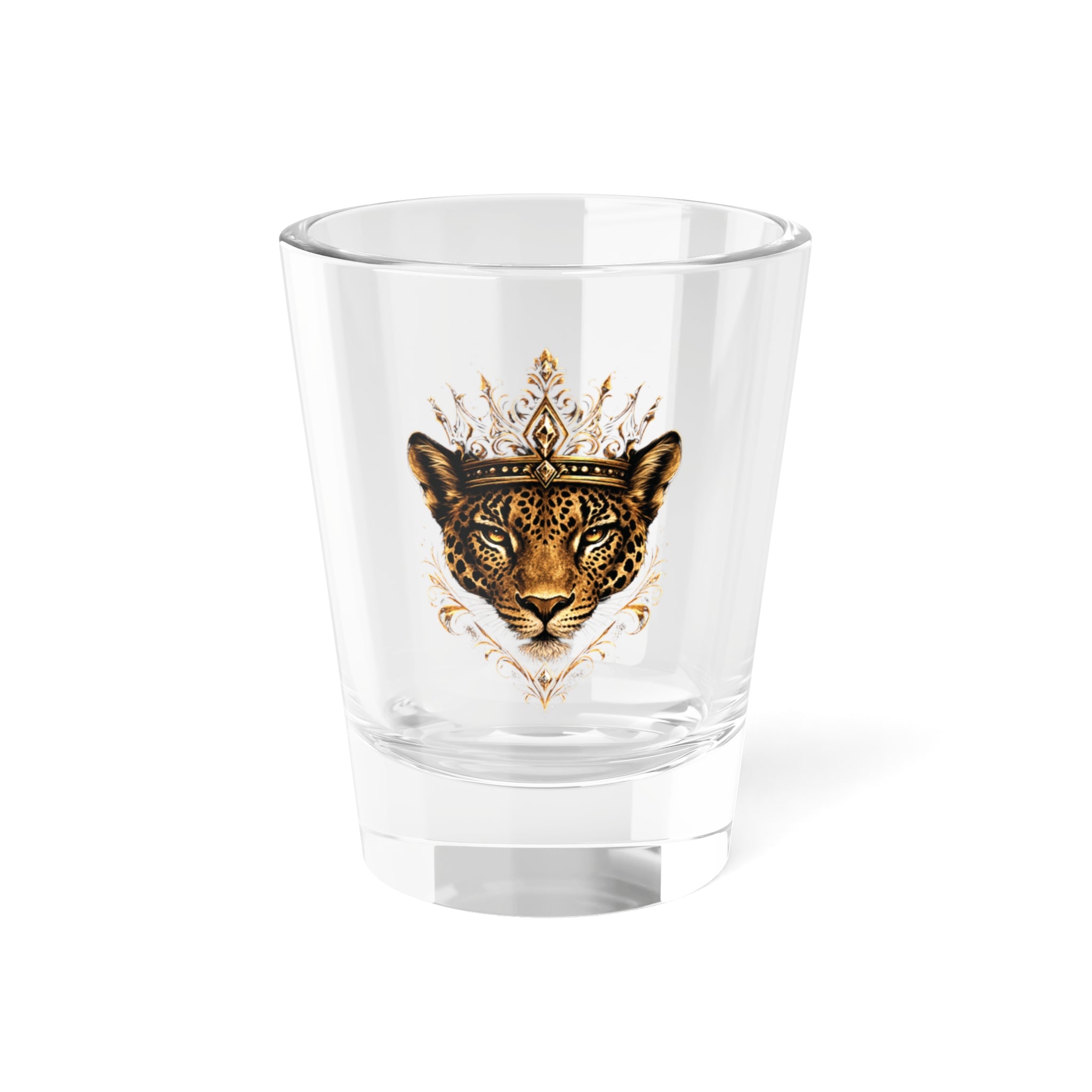 Jaguar Crown Shot Glass — Regal Animal Barware, 1.5 oz