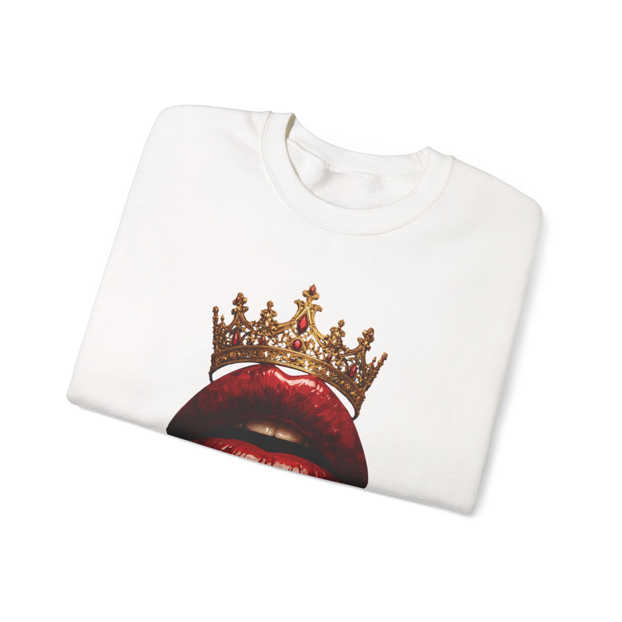 Crowned Lips Graphic Crewneck Sweatshirt