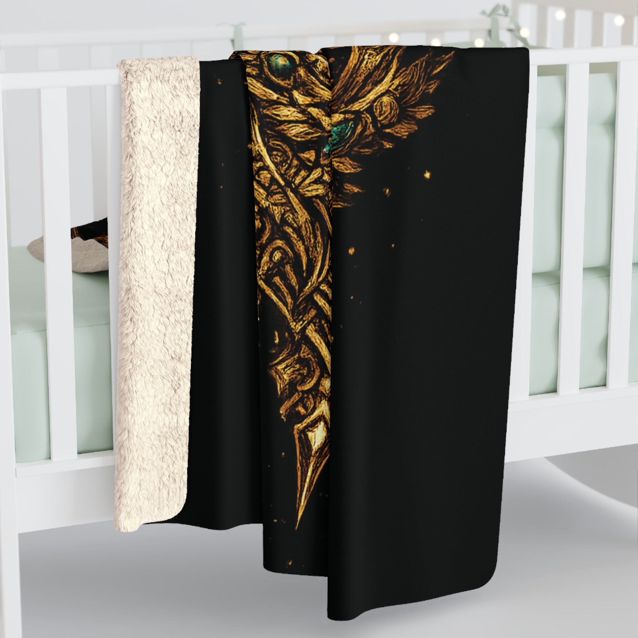 Regal Jaguar King Sherpa Blanket — Luxurious Fleece Throw