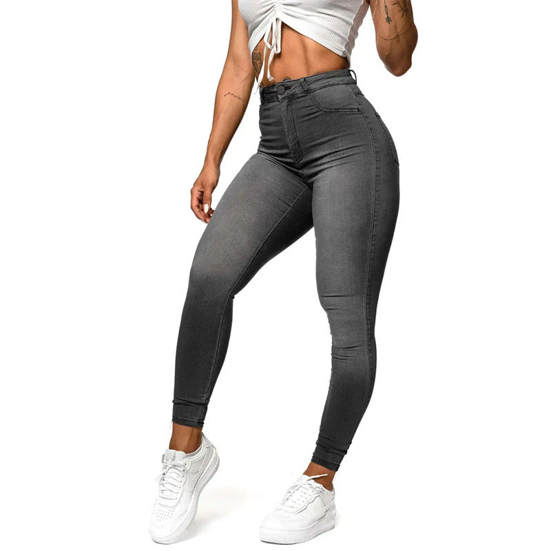 High-Waisted High-Stretch Skinny Jeans