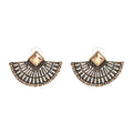 Crystal Fan Fringe Earrings