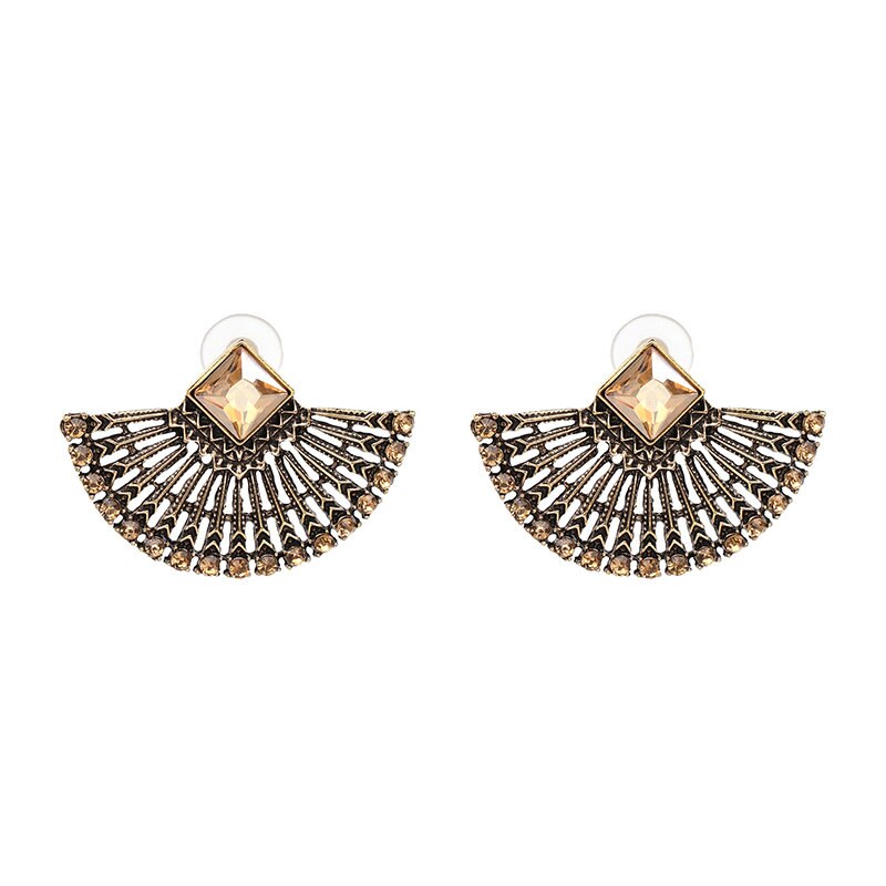 Crystal Fan Fringe Earrings