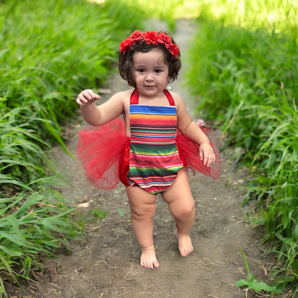 Serape Tutu Romper for Girls