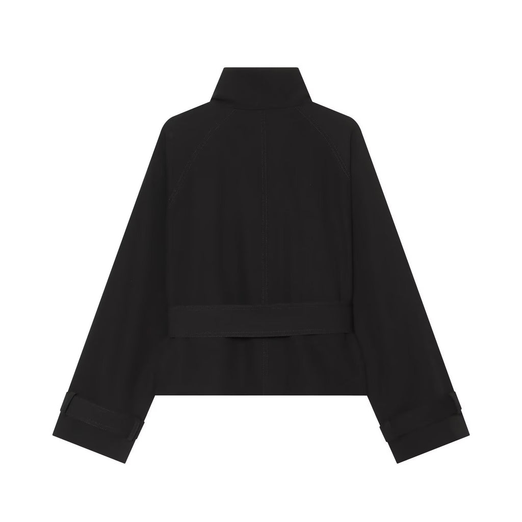 French design double breasted trench coat jacket