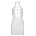 Ring Detail Halter Mini Dress
