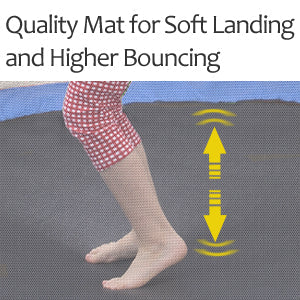 55-Inch Kids' Trampoline with Safety Enclosure | Blue