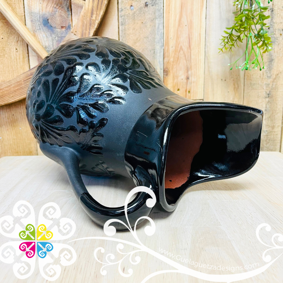 Black Espiga Large Pato Clay Pitcher - Jarro de Barro