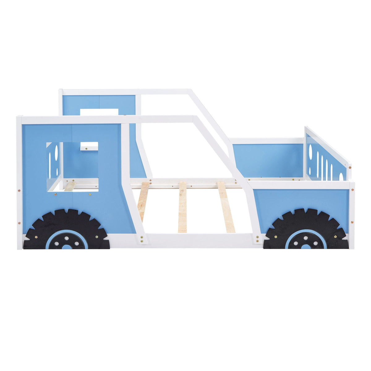 Classic Car Shaped Platform Bed with Wheels - Twin or Full Size